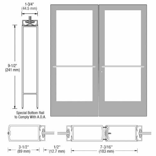 CRLU.S. Aluminum CD42711 Clear Anodized Custom Pair Series 400 Medium