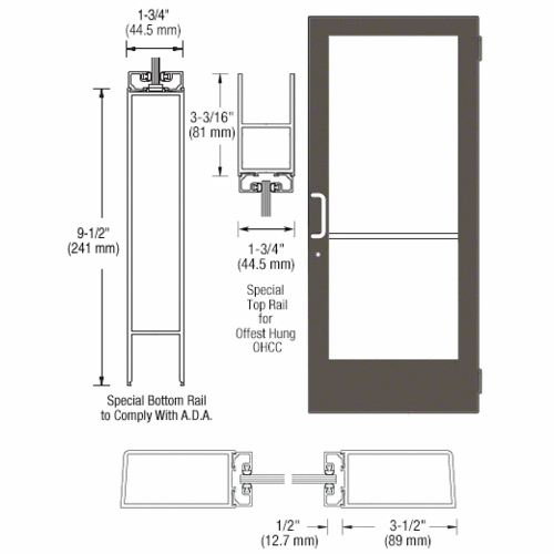 CRL-U.S. Aluminum CD41422 Bronze Black Anodized Custom Single Series ...