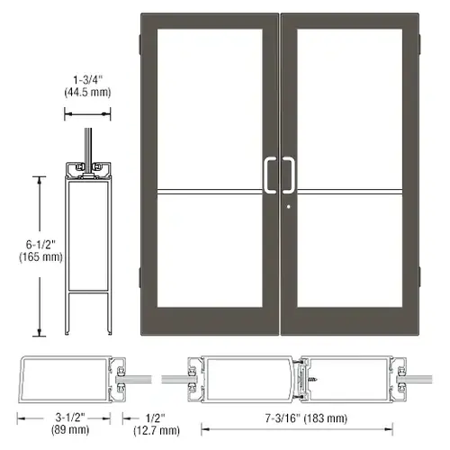 CRL Bronze Size 5 Surface Mount Door Closer – Heavy Duty, Adjustable, For Doors Up To 48" Wide & 264 Lbs