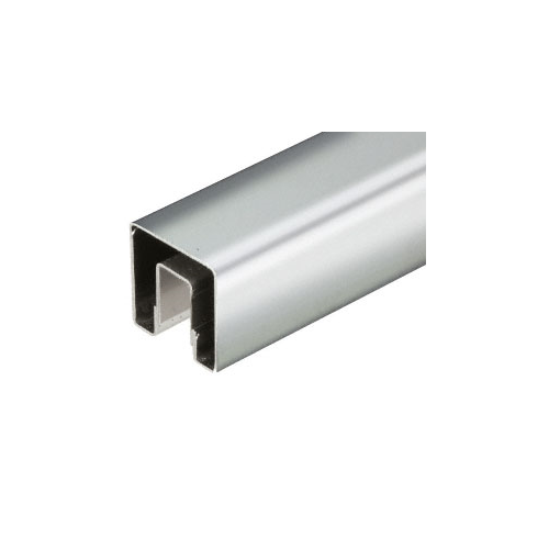 CRL GRS20PS Polished Stainless 2" Square Premium Cap Rail for 1/2" or 5/8" Glass - 120" Long