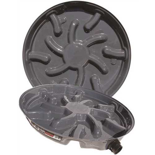 Dry Lift WH Pan 27 in. with PVC Adapter Gray