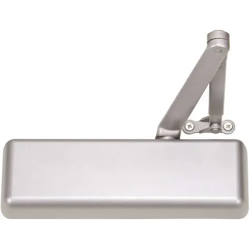 Cast Iron Door Closer Hold Open Tri Pack Satin Chrome