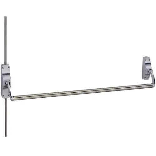 Surface Vertical Rod Push Bar Exit Device, Satin Brass Finish