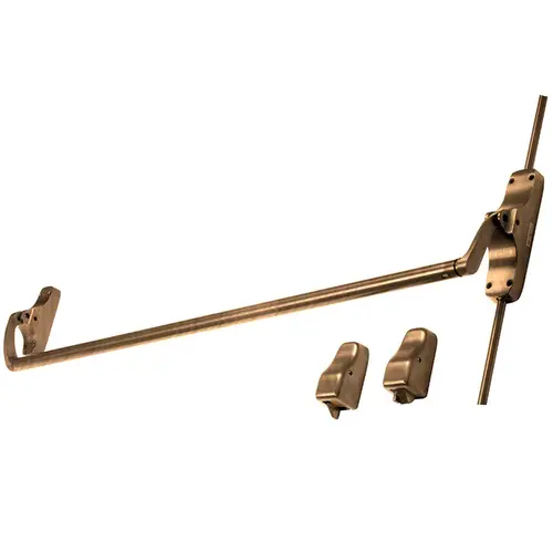 Surface Vertical Rod Push Bar Exit Device, Satin Bronze Finish