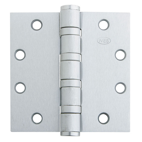 5-Knuckle Ball Bearing Hinge, Heavy Weight, 4-1/2" x 4-1/2", Satin Chrome