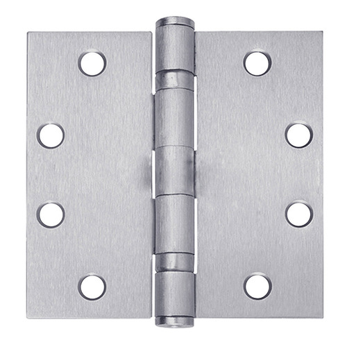 5-Knuckle Ball Bearing Hinge, Standard Weight, 3-1/2" x 3-1/2", 1/4" Round Corners, Satin Chrome