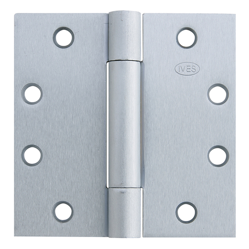 3-Knuckle Concealed Bearing Hinge, Heavy Weight, 4-1/2" x 4-1/2", Bright Brass