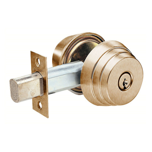 Lock Deadlock Satin Bronze Clear Coated