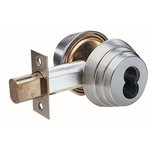 Lock Deadlock Satin Nickel Plated Clear Coated