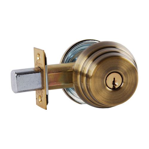 Lock Deadlock Satin Brass Blackened Satin Relieved Clear Coated