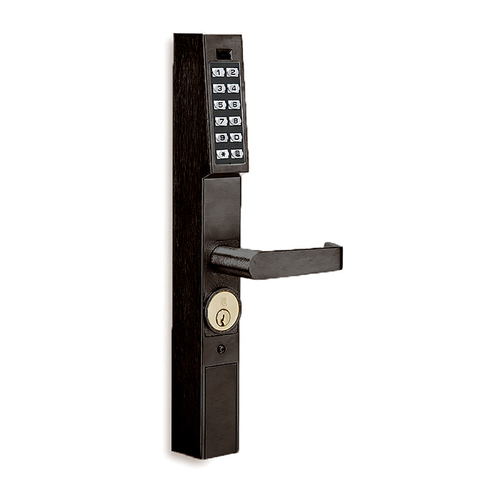 DL1250 Series Trilogy Narrow Stile Digital Aluminum Door Retrofit Outside Knob Exit Trim Oil Rubbed Dark Bronze