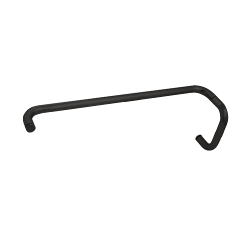 CRL BMNW6X22MBL Matte Black 6" Pull Handle and 22" Towel Bar BM Series Combination Without Metal Washers