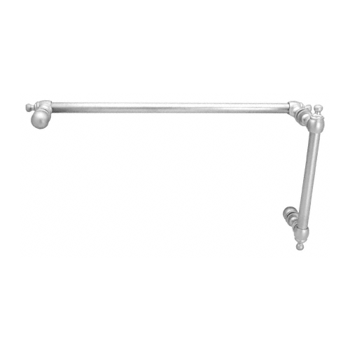 CRL C0L6X18SC Satin Chrome Colonial Style Combination 6" Pull Handle With 18" Towel Bar