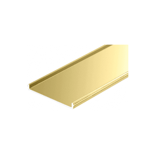 CRL SDTTF1PB Polished Brass Snap-In Filler Strip for Sliding Door Pocket 120" Stock Length
