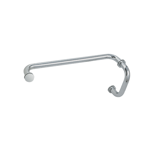 Satin Chrome 6" Pull Handle and 12" Towel Bar BM Series Combination With Metal Washers