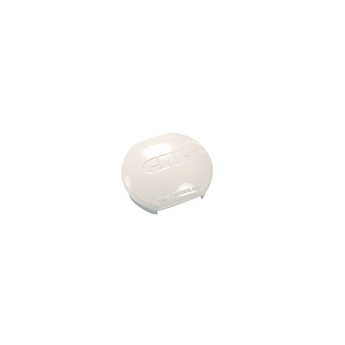 CRL PC1RW Sky White Aluminum Windscreen System Round Post Cap for 180 Degree Center or End Posts