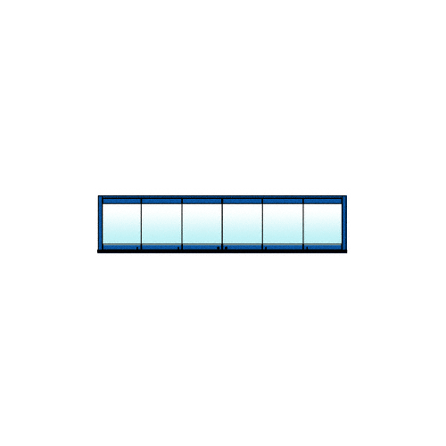 Custom Color 6-Panel Bipart Overhead Track Full Bi-Fold Door Configuration Powder Coated