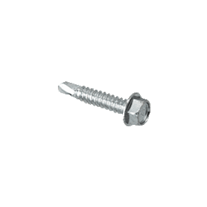 Tek AV11915 Zinc Plated 3/8"-14 x 1-1/4" Self-Drilling Screws with Hex Washer Head - pack of 25