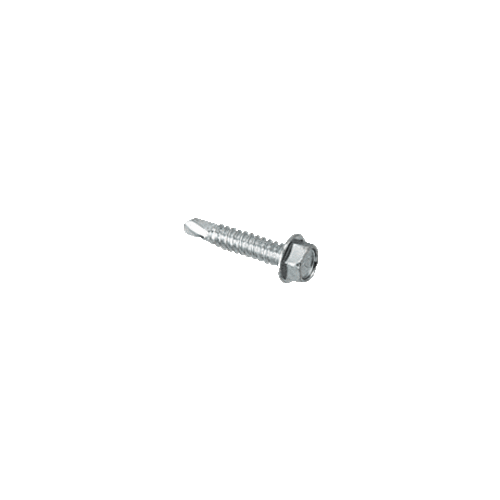 Zinc Plated 3/8"-14 x 1-1/4" Self-Drilling Screws with Hex Washer Head