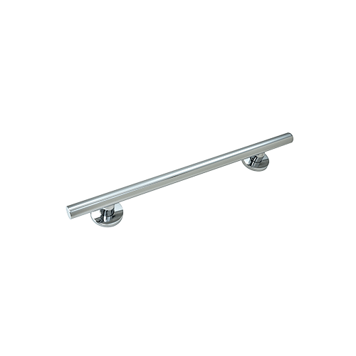 Polished Stainless Straight 18" Round Grab Bar