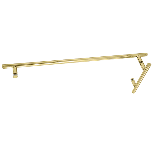 CRL LTB6X24BR Brass 6" x 24" LTB Combo Ladder Style Pull and Towel Bar