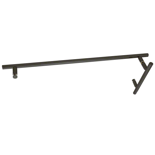 CRL LTB6X24MBL Matte Black 6" x 24" LTB Combo Ladder Style Pull and Towel Bar