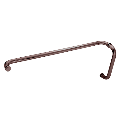 Dark Bronze 12" x 28" Back-to-Back Straight Combination Push and Pull Handle Set