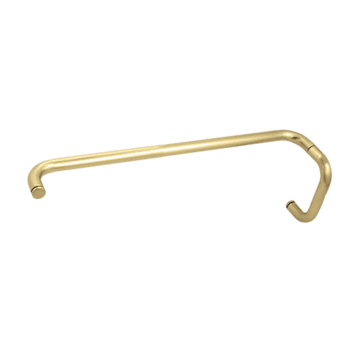 CRL BMNW6X22SB Satin Brass 6" Pull Handle and 22" Towel Bar BM Series Combination Without Metal Washers