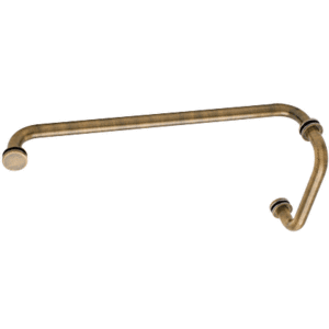 CRL BM6X18ABR Antique Brass 6" Pull Handle and 18" Towel Bar BM Series Combination With Metal Washers