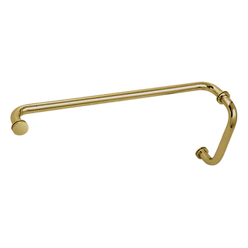 CRL BM8X22BR Polished Brass 8" Pull Handle and 22" Towel Bar BM Series Combination With Metal Washers