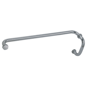 CRL BM6X24BN Brushed Nickel 6" Pull Handle and 24" Towel Bar BM Series Combination With Metal Washers