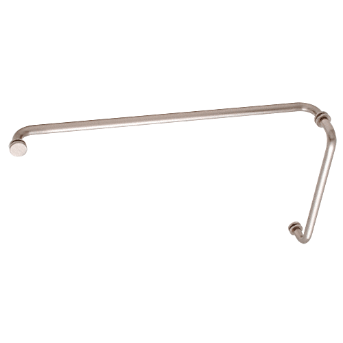 Brushed Nickel 12" Pull Handle and 24" Towel Bar BM Series Combination With Metal Washers
