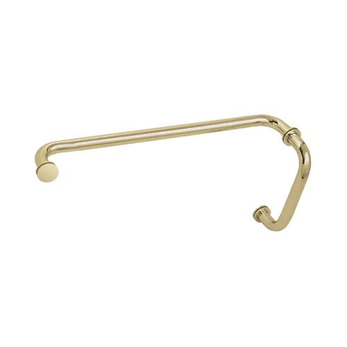 CRL BM8X18SB Satin Brass 8" Pull Handle and 18" Towel Bar BM Series Combination With Metal Washers
