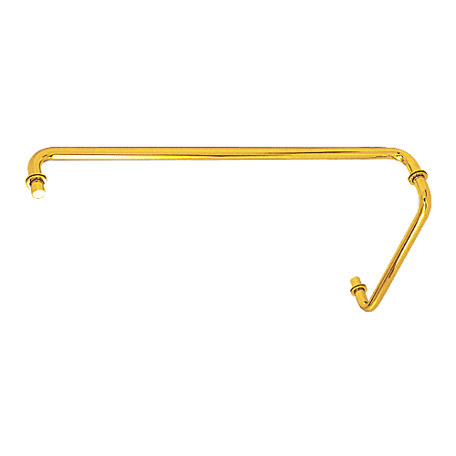 CRL SDP12TB24GP Gold Plated 24" Towel Bar with 12" Pull Handle Combination Set