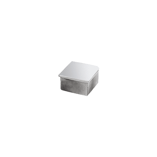 Polished Stainless 1-1/2" Square Flat End Cap