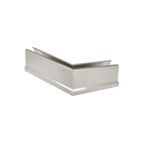 Brushed Stainless 12" 135 Degree Mitered Corner Cladding for B5T Series Tapered Base Shoe
