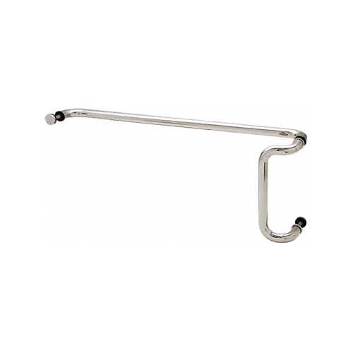Polished Stainless 10" x 33" Back-to-Back Offset Combination Push and Pull Handle Set