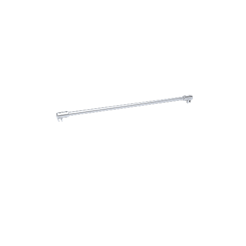 Satin Chrome 39" Sleeve-Over Glass-to-Glass Support Bar for 1/4" to 5/16" Thick Glass