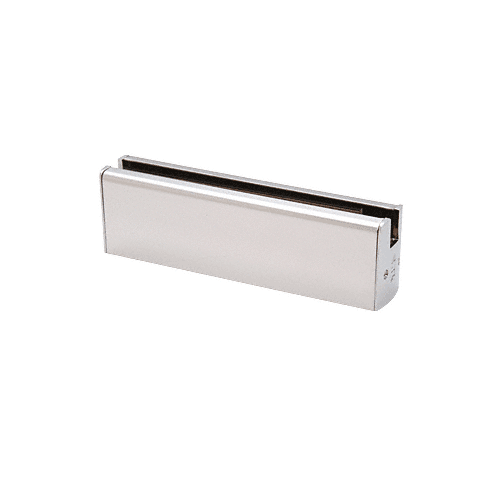 CRL DR2SPS12P Polished Stainless 1/2" Glass Low Profile Square Door Rail without Lock - 8" Patch