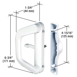 Crl C1275 White Sliding Door Handle Set For Milgard