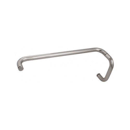 Satin Nickel 6" Pull Handle and 18" Towel Bar BM Series Combination Without Metal Washers