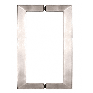 Brushed Nickel 8" x 8" SQ Series Square Tubing Back-to-Back Pull Handles