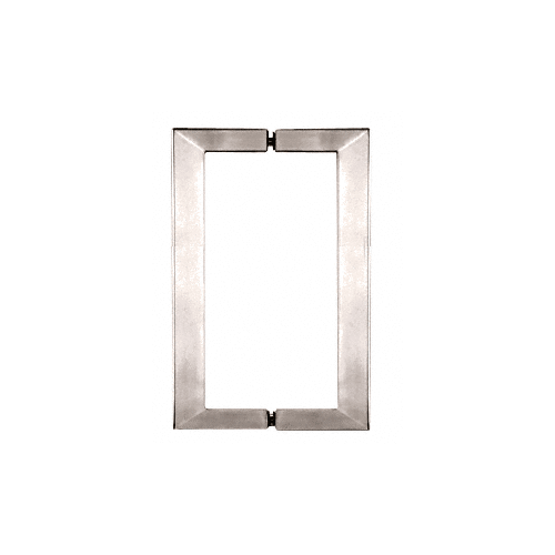 Brushed Nickel 8" x 8" SQ Series Square Tubing Back-to-Back Pull Handles