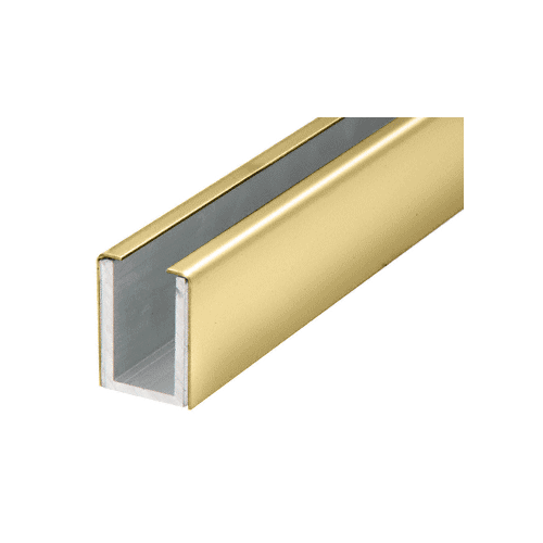 Polished Brass Wet Glaze 1-1/2" Deep U-Channel Custom Length