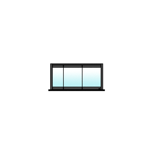 Black Powder Coated 3-Panel Overhead Track Half Leaf Bi-Fold Door Configuration Black Powder Coated 3-Panel Overhead Track Half Leaf Bi-Fold Door Configuration