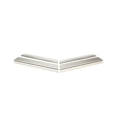 Polished Stainless 12" Mitered 135 Degree Corner Cladding for RG200 Series Base Shoe
