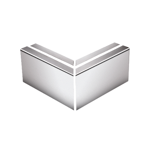 Polished Stainless 12" Mitered 90 Degree Corner Cladding for RG650 Series Base Shoe