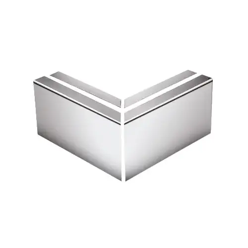 Polished Stainless 12" Mitered 90 Degree Corner Cladding for RG650 Series Base Shoe