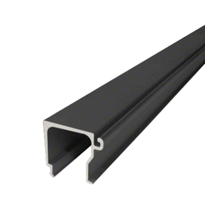 CRL-U.S. Aluminum 45XHE33 Black Anodized Interior Glaze Glass Stop - 24'-3