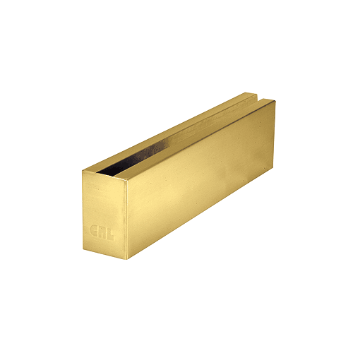 Satin Brass 12" Welded End Cladding for L68S Series Laminated Square Base Shoe